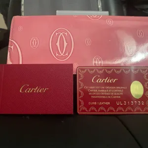 Cartier happy birthday wallet‎ with authentication card Pink thumbnail 13