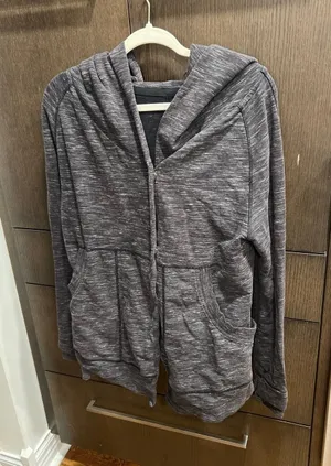 Lululemon heathered grey hoodie with front‎ pockets jacket women's 4 thumbnail 1