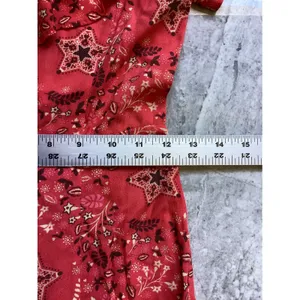 Spell & The Gypsy Collective Red Floral Star Lace Up Mini Dress XS Boho Ruffle thumbnail 3