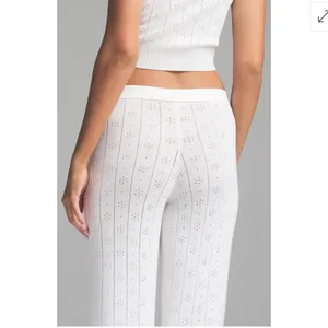 SKIMS White Sweater Knit Lounge Pants NWOT sz S thumbnail 2