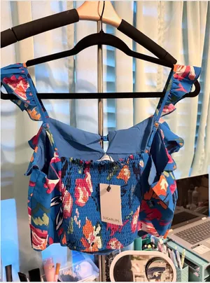 Sugar Lips Floral cropped top thumbnail 3