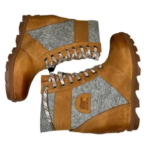 Sorel Lexie Wedge Boots‎ Leather Camel Brown Waterproof Women’s Size 10 thumbnail 7
