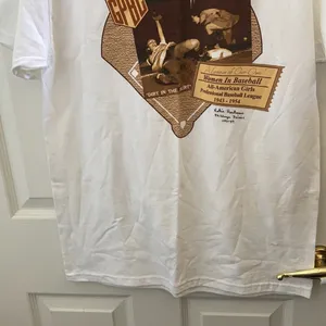 FINAL MARKDOWN Women in baseball tee medium White thumbnail 2
