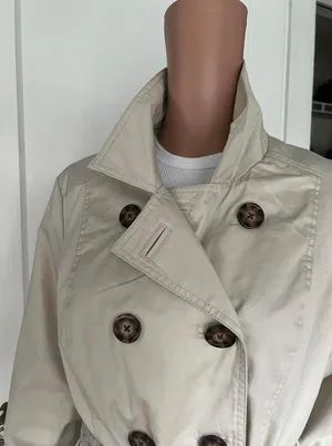Merona Short Trench Coat size Large thumbnail 2