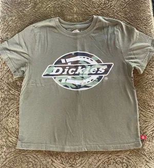 Dickies Olive Green Tee with Camo Logo thumbnail 1