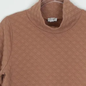 J. Crew Womens Quilted‎ Mock neck Pullover Top Size S Tan Long Sleeve Capsule thumbnail 4