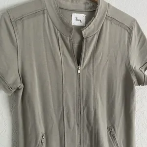 Linq Revolve Gray Tunic Mini Dress Full Zipper Minimalist Summer Pockets Large thumbnail 2