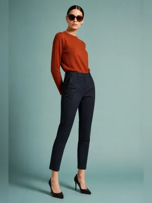 A New Day Womens Trouser Pants 10 Tapered Leg Stretch Business Casual Career thumbnail 12