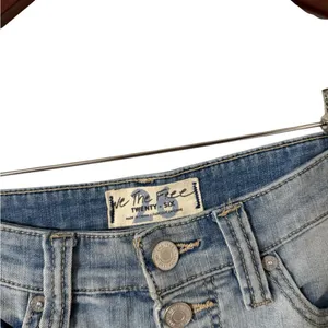 FREE PEOPLE We The Free Irreplaceable Kent Blue High Rise Flare Wide Leg Jeans thumbnail 8