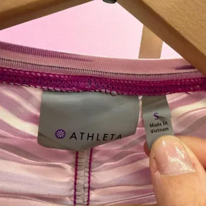 Athleta Purple Striped Half-Zip Long Sleeve‎ Athletic Top Size S thumbnail 3