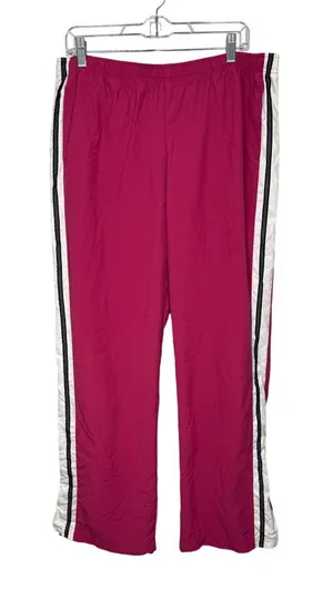 Nike Women's‎ Pink Track Pants Side Stripe Athleisure XL Y2K Retro Streetwear thumbnail 1