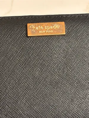 Kate Spade Black Wallet 4” x 7” cardholder, pockets. Coin holder/ ID window thumbnail 3