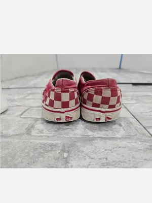 Woman’s Van’s Red Checkerboard Slip-On Shoes thumbnail 2
