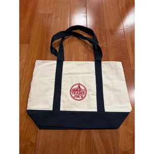 Trader Joe's Canvas Tote‎ Bag Reusable Grocery Bag Big Shopping Bag thumbnail 2