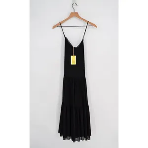 Aritzia Wilfred Sunshine Midi Dress Black Women's XS Tiered Romantic Whimsical thumbnail 3