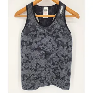 Gymshark Camo Racerback Tank Black/Grey Women’s Size Large thumbnail 10