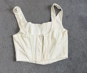 Boutique crop white corset Size L thumbnail 2