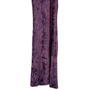 RAGA Wine Nights Dark Maroon Velvet Flare Leg Bell Bottom Pants NWT Large thumbnail 5