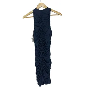 NWT Abercrombie & Fitch Ruched Cutout Bodycon Mini Dress Black Chic Edgy Size S thumbnail 5