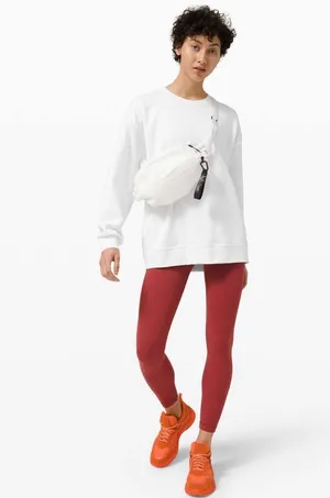 Lululemon Perfectly Oversized Crew White 6 thumbnail 4