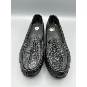 SAS Tripad Black Reptile Croc Slip‎ On Leather Loafers Comfort Women’s 7.5 thumbnail 2
