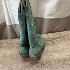 Liberty‎ black turquoise colored butterfly boots size 5 Green thumbnail 6