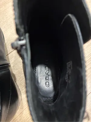Coach Women’s Chrystie Bootie Black Leather Ankle Heeled Size 8.5 thumbnail 8