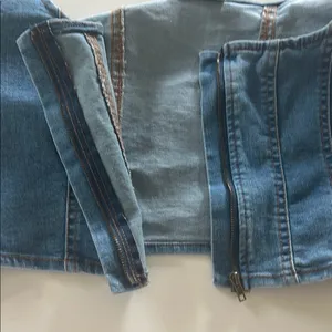 Denim Crop Corset Tank Blue Size M thumbnail 4