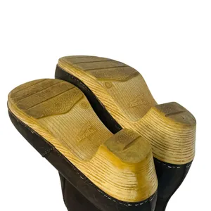 Dansko‎ Maria Brown Leather Clog Ankle Boots Wood Heel Womens 36 Rustic Cottage thumbnail 3