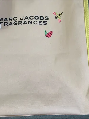 Marc Jacobs Fragrances‎ Pink and Yellow Canvas Tote Bag limited edition thumbnail 3