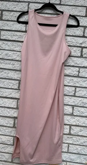 SHEIN Blush Pink Sleeveless Midi Dress thumbnail 1