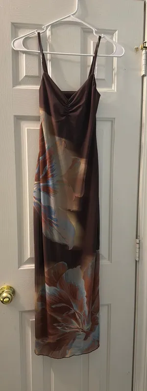 Floral Dress Brown Size XXS thumbnail 1