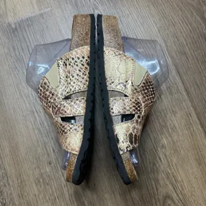 Betula Women's Licensed by Birkenstock Snakeskin Print Slides Size 11 thumbnail 4