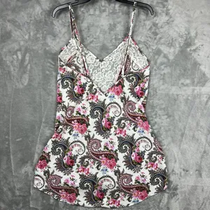 Vintage Gold Label Victoria's‎ Secret Paisley Floral Pink Lace Slip Dress Size L thumbnail 3