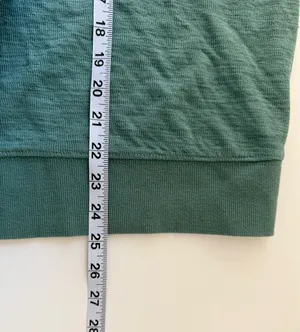 Maurices Relaxed Fit Henley Sweatshirt Solid Teal Green Pullover thumbnail 7