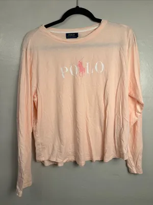 Ralph Lauren Peach Crewneck Long Sleeve Tee pajama size extra large thumbnail 1