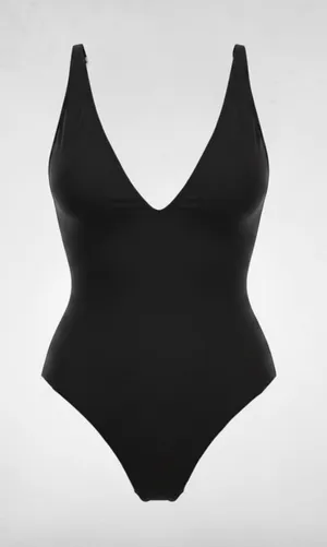 NWT TA3 Plungey one piece swimsuit black large regular thumbnail 1