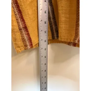 Talori Striped Blouse Women L Mustard Excellent Ruffle Tiered Bell Sleeve Top thumbnail 5