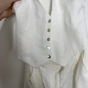 Amanda Uprichard Isadore Romper Linen White Womens XL Revolve thumbnail 9