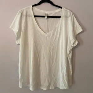 SPANX White V-neck T-Shirt 100% Pima Cotton Minimalist Basic Tee Women's size 3X thumbnail 1