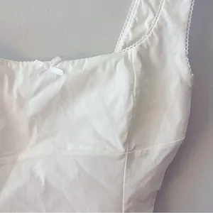 NWT Corset Top Tank Crop White Size Small thumbnail 3