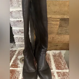 Nine West Brown Knee-High Leather Boots thumbnail 3