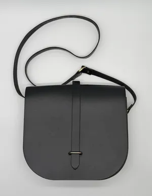 The Cambridge Satchel Company Saddle Bag Women Small Black Leather Crossbody thumbnail 1