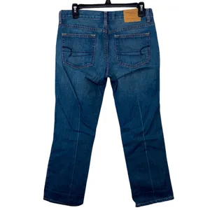American Eagle Size 4 Cropped Straight Leg Jeans Medium Wash 100% Cotton NWOT thumbnail 7