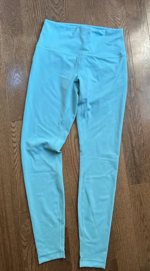 Lululemon Wunder Train High Rise Leggings Tights Light Blue Women’s Size 8 thumbnail 1
