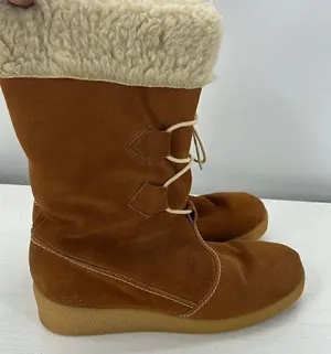 Yodelers women’s suede upper winter warm boots 9 thumbnail 1