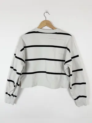 Lululemon Perfectly Oversized Cropped Crew Striped Sweatshirt thumbnail 3