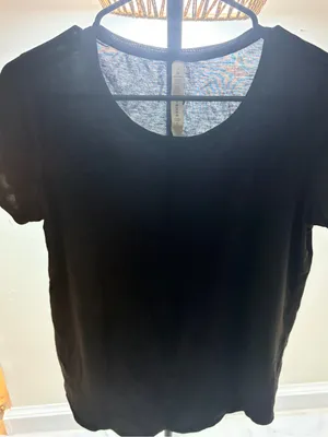 lululemon athletica Black Scoop Neck Short Sleeve Tee thumbnail 1