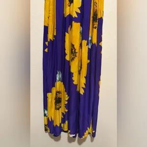 Sunflower Purple Maxi Dress Boho Floral Summer Maxi NWT Flowing Sundress Size L thumbnail 6