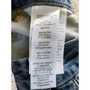 Good American Good Classic Skinnyish Fit Raw Hem Blue Hi-Rise Jeans Sz 6/28 thumbnail 11